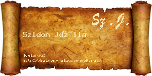 Szidon Júlia névjegykártya